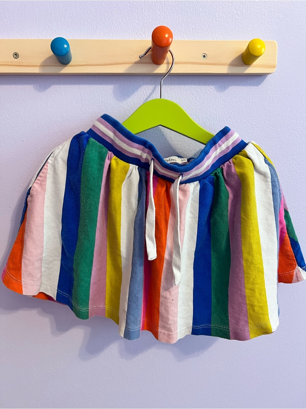 Mini Boden rainbow striped Girls' Skort